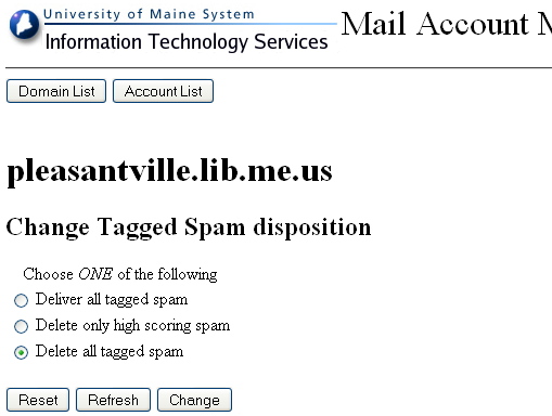 spam disposition page